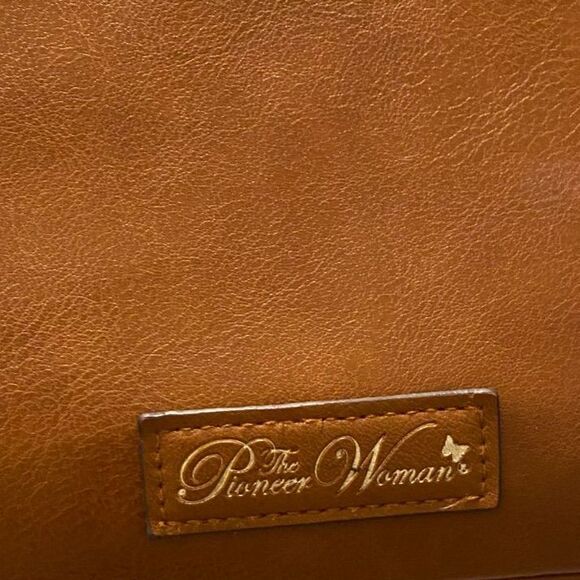 Pioneer Woman Caroline Faux Leather Handbag Tote Bag - Picture 5 of 9